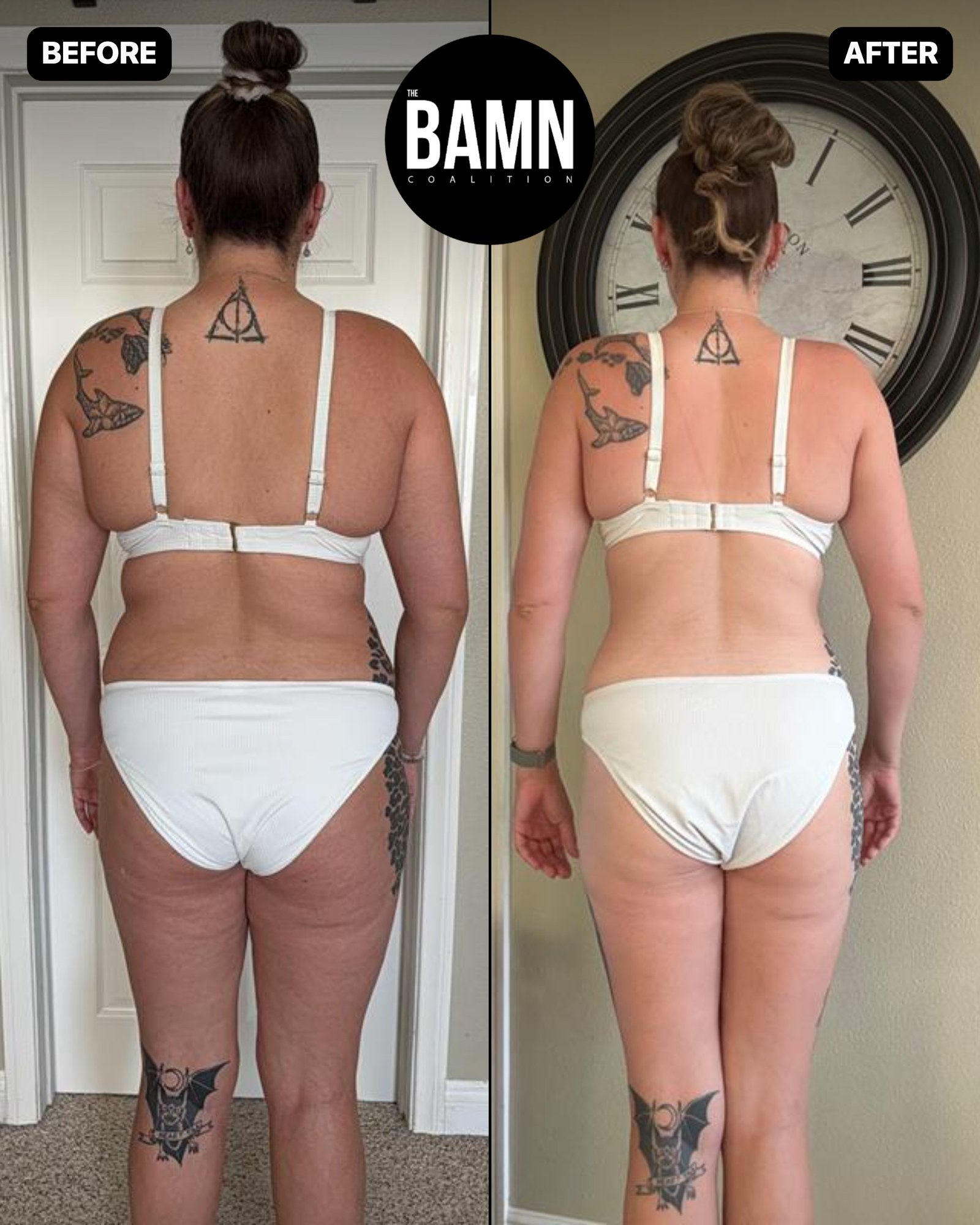 Mackenzie, a client of Addison Shields, before and after from the back, 2 of 4